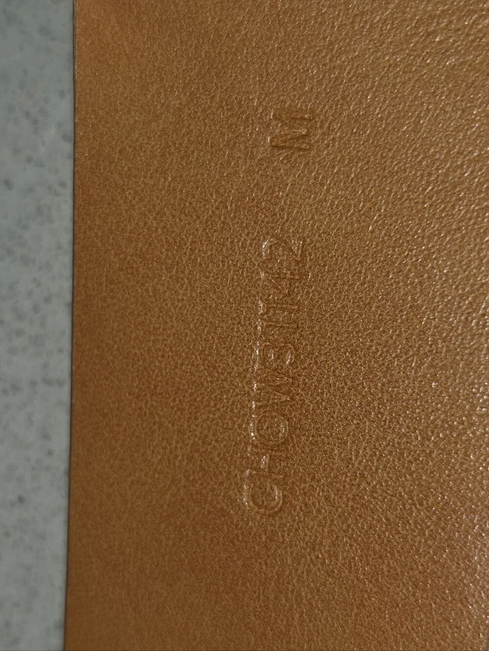 Cole Haan Brown Leather Belt with Gold Ring Buckle